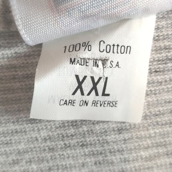 Vintage LOGO 7 Los Angeles Dodger's 1991 Gray Striped Single Stitch T-Shirt XXL - Picture 5 of 15